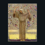 "Brother Martin och Birds" av John Bauer Vykort<br><div class="desc">John Bauer var en svensk illustratör av mytologi,  folklore och sagor. De flesta av hans verk är vattenfärger eller avtryck i enfärgat eller muterat färg. Hans målningar utökade förståelsen för och uppskattningen av svenska folklore,  mytologi och landskap. Den här målningen heter "Brother St Martin och Birds".</div>