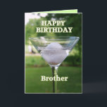 Brother Martini Golf Boll Grattis på födelsedagen  Kort<br><div class="desc">Brother Martini Golf Boll Birthday CardGolf är en underbar ursäkt för att fira en födelsedag på artonde hål!</div>