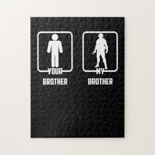 Brother min bror Proud Army Brother Soldat Pussel