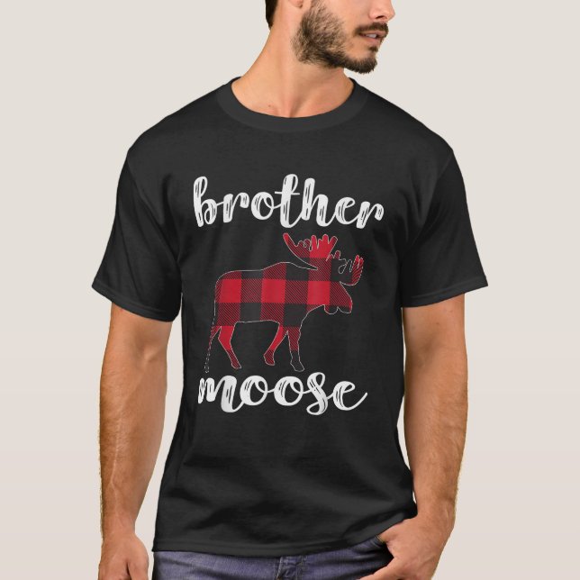 Brother Moose Matching Family Christmas Clothes Pl T Shirt (Framsida)