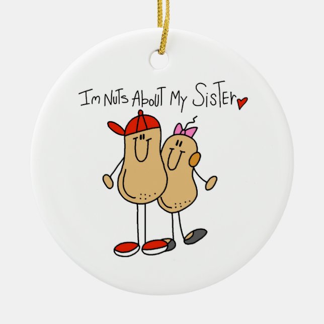 Brother-Nöt om min syster Julgransprydnad Keramik (Framsidan)