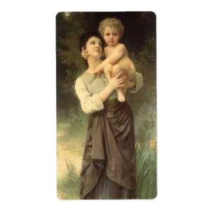 Brother och Sister av William Adolphe Bouguereau Fraktsedel