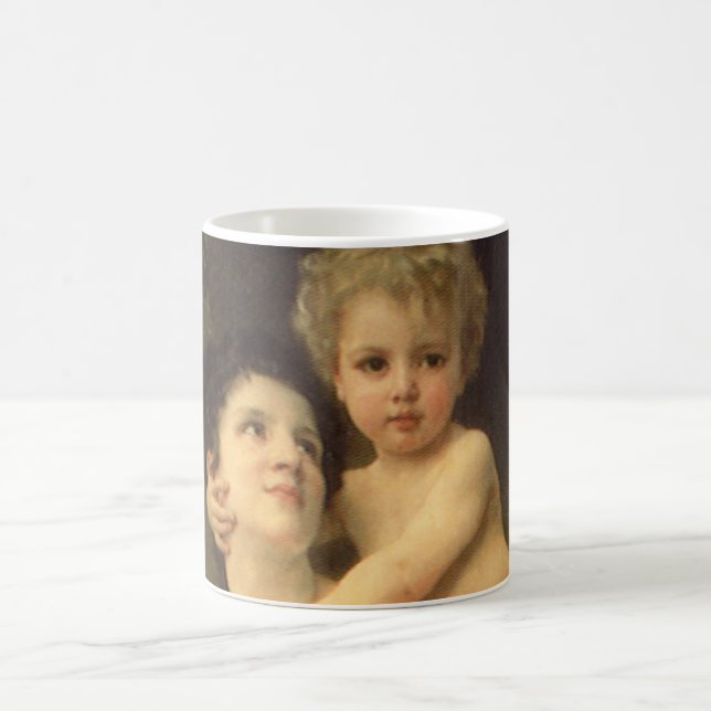 Brother och Sister av William Adolphe Bouguereau Kaffemugg (Center)