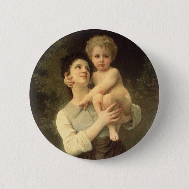 Brother och Sister av William Adolphe Bouguereau Knapp (Framsida)