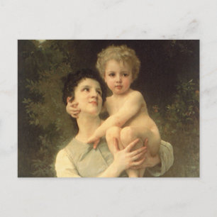 Brother och Sister av William Adolphe Bouguereau Vykort