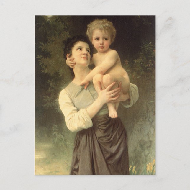 Brother och Sister av William Adolphe Bouguereau Vykort (Framsida)
