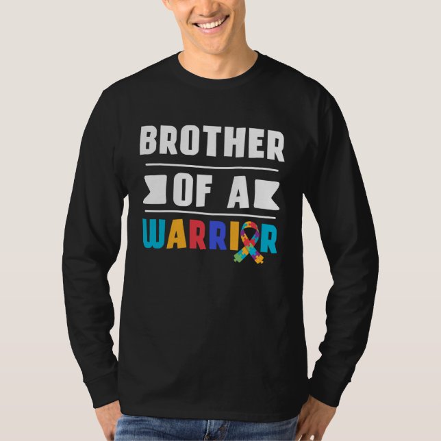 Brother Of A Warrior Autism Awareness Proud Family T Shirt (Framsida)