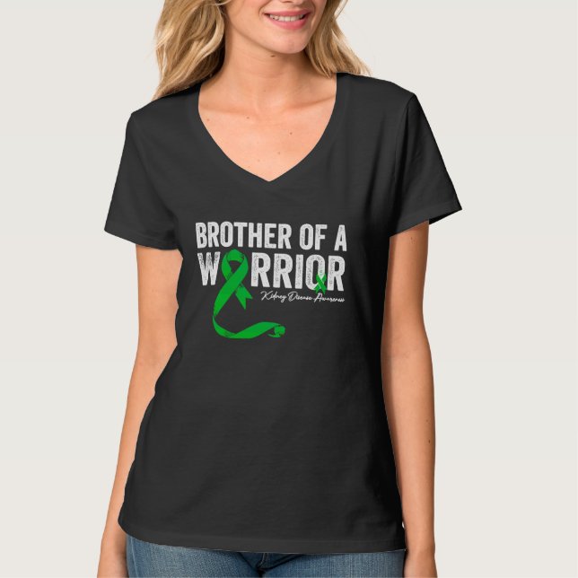 brother of a Warrior Kidney Disease Awareness T Shirt (Framsida)