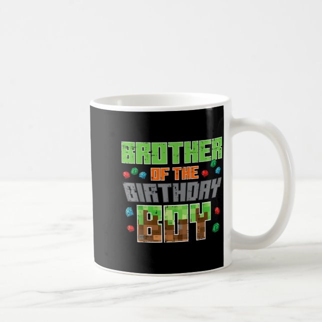 Brother Of Birthday Boy Xel Gamer Bday Party Boys  Kaffemugg (Höger)