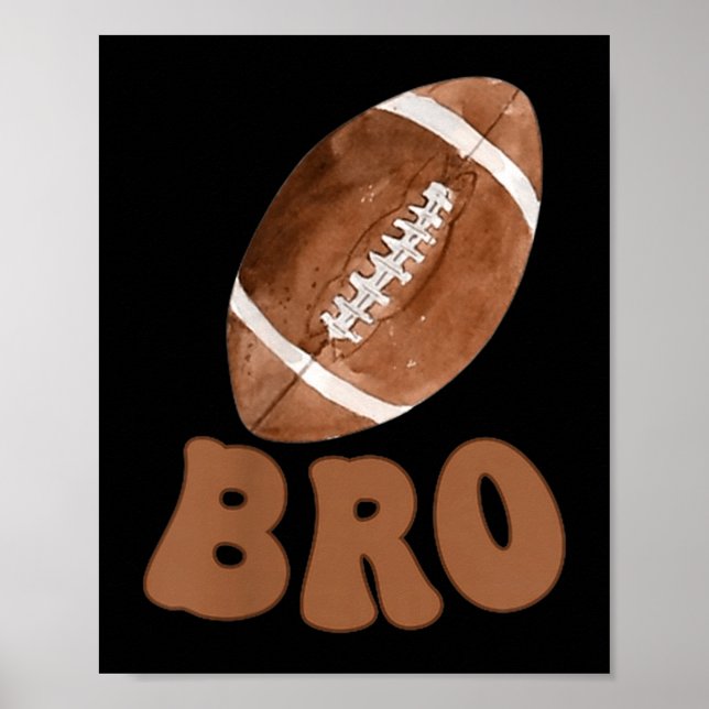 Brother Of The 1 Year Old Football First Birthday  Poster (Framsidan)