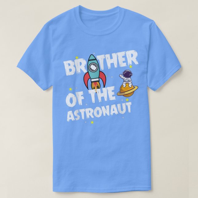 Brother of the Astronaut Space Theme Birthday Part T Shirt (Design framsida)