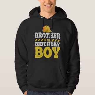 Brother of the Birthday Boy Construction Birthday Hoodie