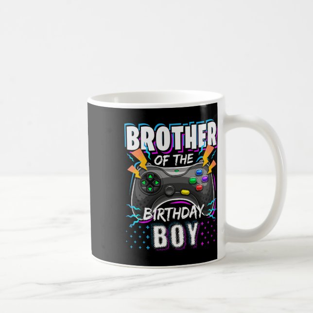 Brother Of The Birthday Boy Matching Video Game Bi Kaffemugg (Höger)