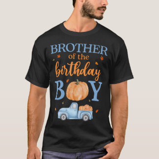 Brother Of The Birthday Boy Pumpkin Truck 1St Bday T Shirt