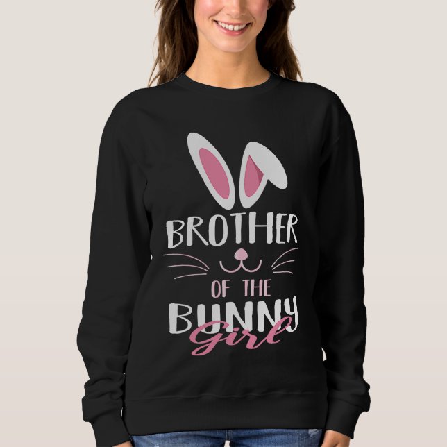 Brother Of The Bunny Girl Easter Rabbit Lover T Shirt (Framsida)