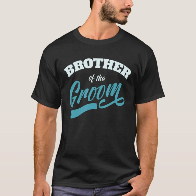 Brother Of The Groom Wedding Party T Shirt (Framsida)