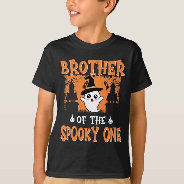 Brother of the Spooky One, 1St Birthday Halloween T Shirt (Framsida)