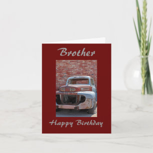 Brother Old Rusty Lastbil Birthday Greeting Card Kort