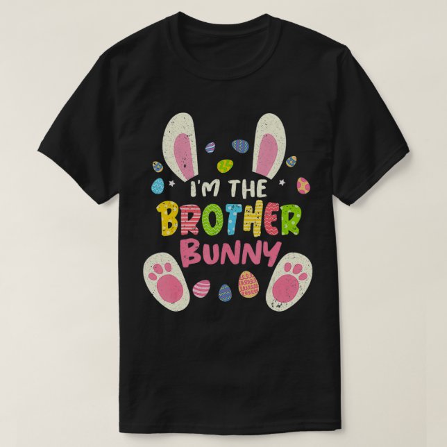 Brother Påsk Matching Family Party Bunny Ansikte C T Shirt (Design framsida)