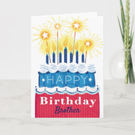 Brother Patriotic Birthday Card Kort