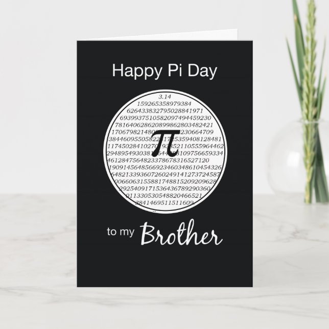 Brother Pi Day Circle Kort (Framsida)