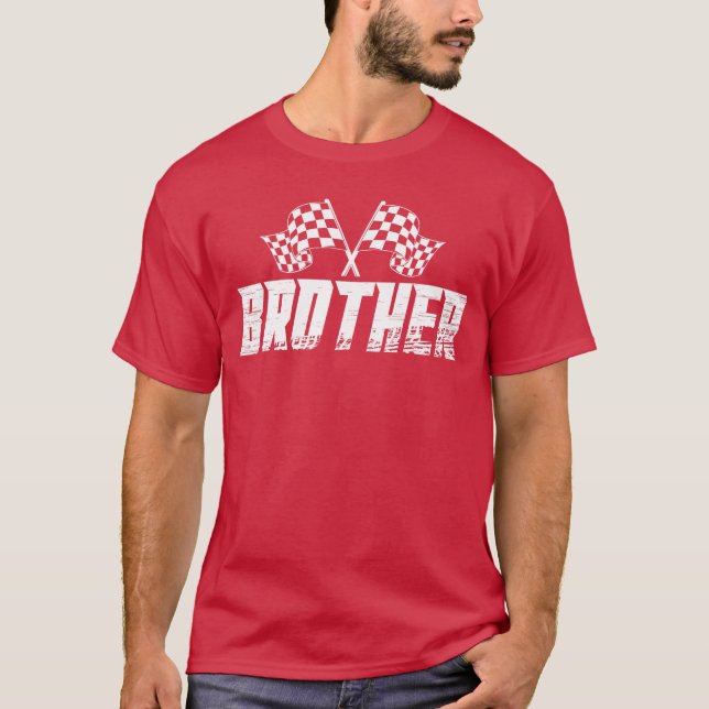 Brother Pit Crew-familjen Tävla Birthday Tävling T Shirt (Framsida)