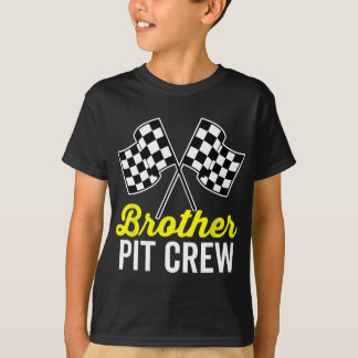Brother Pit Crew för Tävla Party Costume Mörk T Shirt