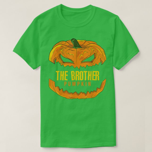 Brother Pumpkin Matching Family Group Halloween Pa T Shirt (Design framsida)