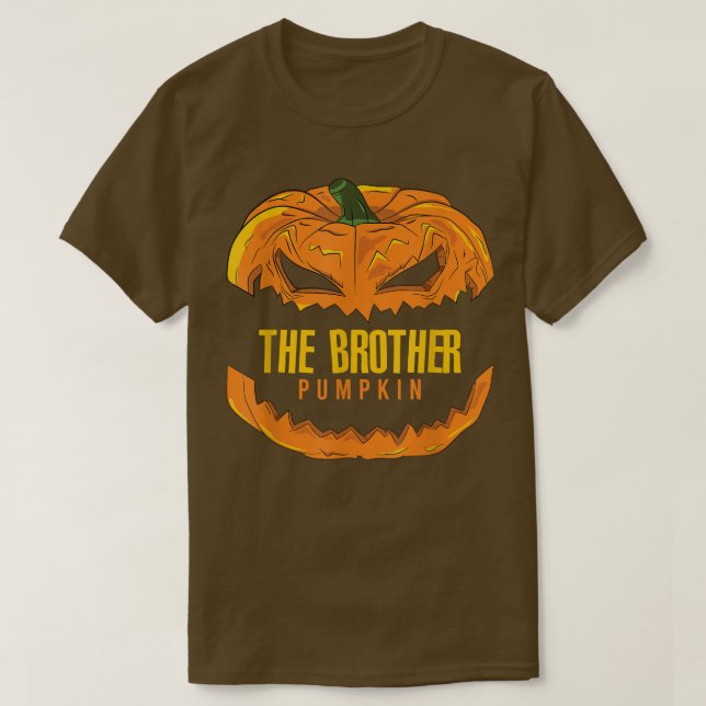 Brother Pumpkin Matching Family Group Halloween Pa T Shirt (Design framsida)