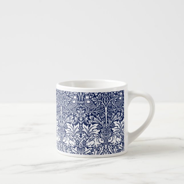 Brother Rabbit Navy Blue Mönster William Morris Espressomugg (Höger)