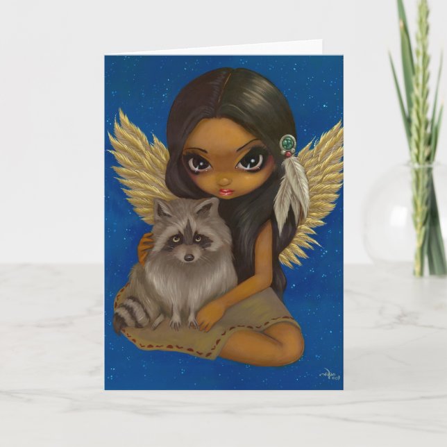 "Brother Raccoon"-hälsningskort Kort (Framsida)