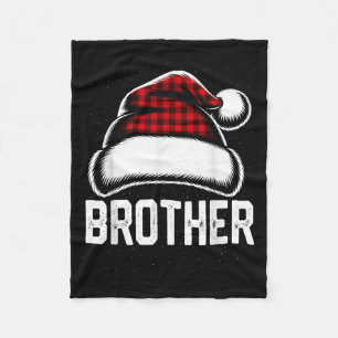 Brother Santa Red Plade-julfamiljen Matching Fleecefilt