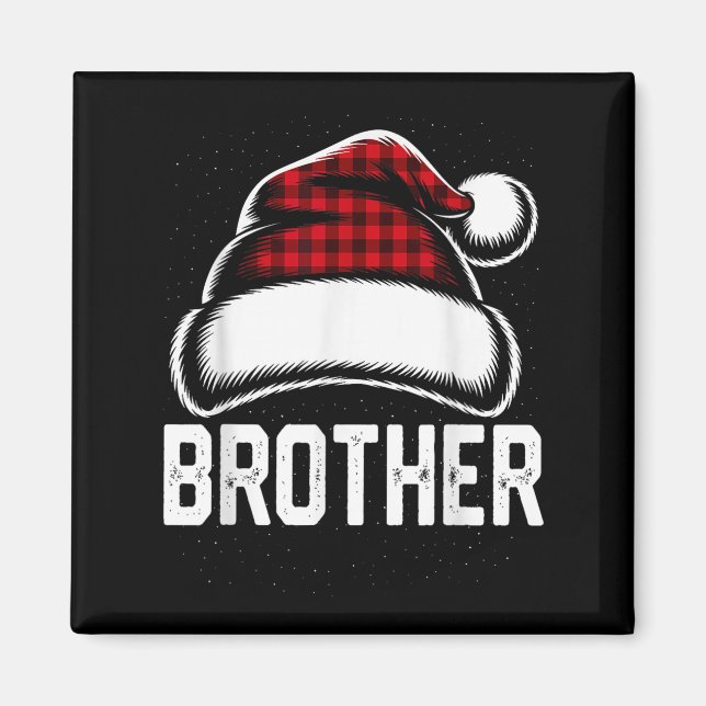 Brother Santa Red Plade-julfamiljen Matching Magnet (Framsidan)