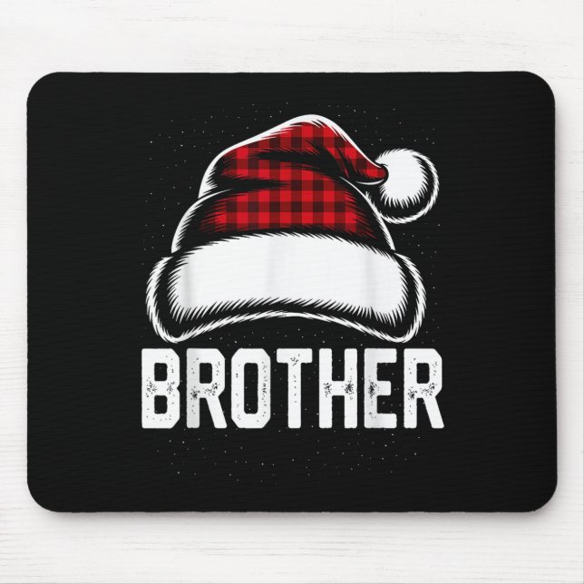 Brother Santa Red Plade-julfamiljen Matching Musmatta (Framsidan)
