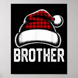 Brother Santa Red Plade-julfamiljen Matching Poster