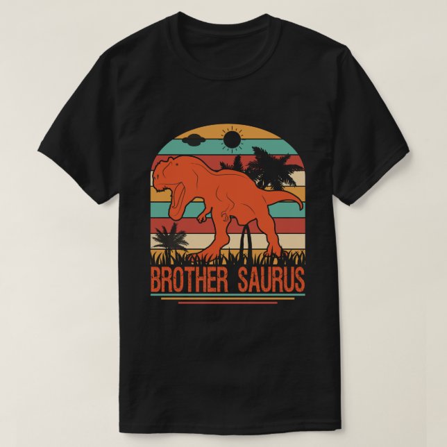 BROTHER SAURUS Dinosaur Vintage T Shirt (Design framsida)