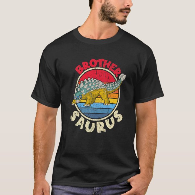 Brother Saurus I Ankylosaurus Dinosaur I Family Mo T Shirt (Framsida)