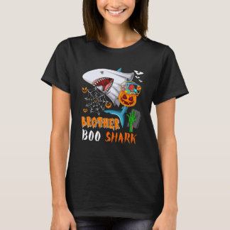 Brother Shark Boo Halloween Shark Boo Ghost Candie T Shirt