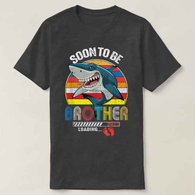 Brother Shark Fars dag Soon ska vara Brother Est 2 T Shirt (Design framsida)