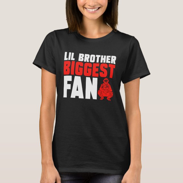 Brother Sister  Baseball Softball Catcher T Shirt (Framsida)