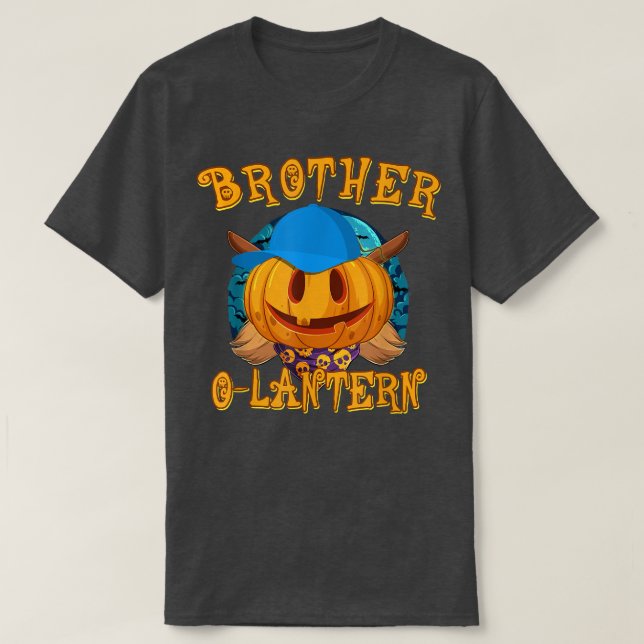 Brother Sister Halloween Costume Jack o lantern Pu T Shirt (Design framsida)