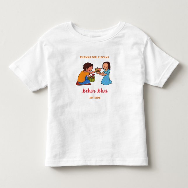 Brother Sister Raksha-dagen (Rakhi), Indiska festi T Shirt (Framsida)
