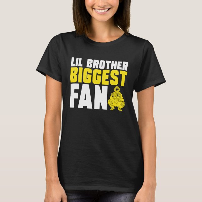 Brother Sister  Softball Catcher T Shirt (Framsida)