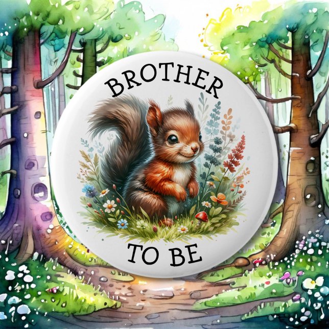 Brother ska | Woodland Thworthy Baby Shower Knapp (Skapare uppladdad)
