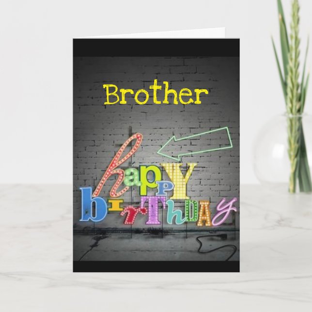 **BROTHER*** SKRIVNINGEN FINNS PÅ BIRTHDAY-KORTET KORT (Framsida)