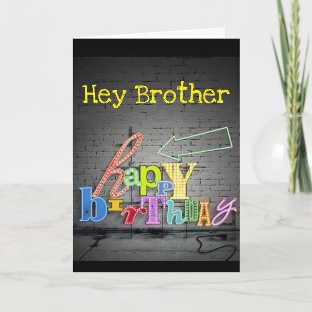 **BROTHER*** SKRIVNINGEN FINNS PÅ BIRTHDAY-KORTET KORT (Framsida)