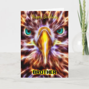 Brother Snyggt Birthday Fractal Sea Eagle Kort