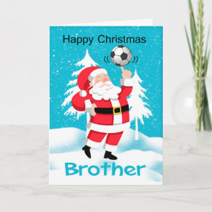 Brother Soccer/fotbollens julhälsningskort Helgkort