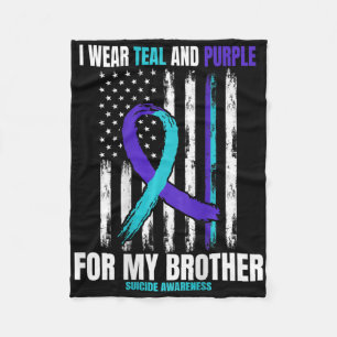Brother Suicide Awareness Prevention American Flag Fleecefilt