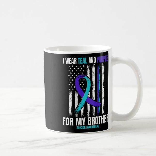 Brother Suicide Awareness Prevention American Flag Kaffemugg (Höger)